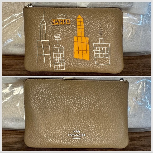 New Coach X Jean Michel Basquiat Rogue 25 Ivory with Charm, Card Case & Wristlet - Picture 8 of 12